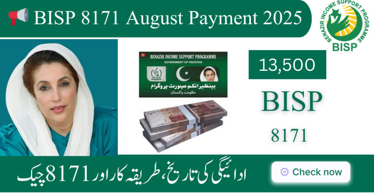 Payments for BISP in August 2025