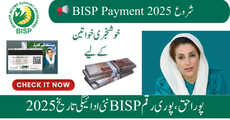 BISP 2025 Payment Date Update — Complete Schedule and Status Verification