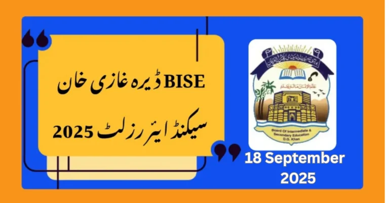2025 Result for 2nd Year Students from BISE DG Khan