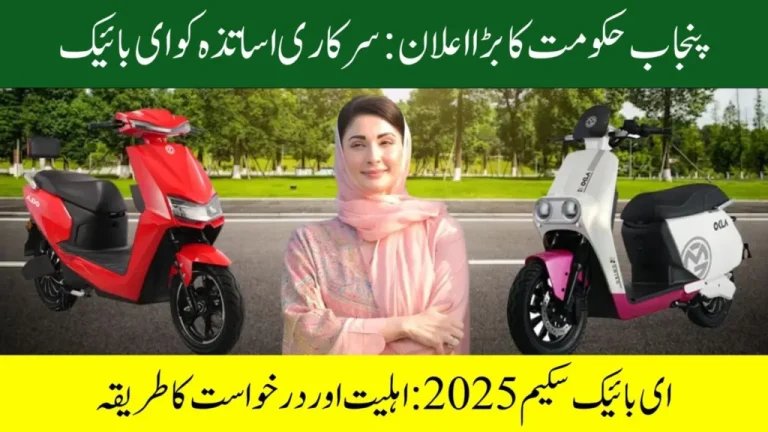 Complimentary E-Bikes for Educators in Punjab 2025 | Submit Your Application Now