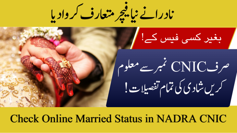 Free Guide to Verify Married Status on NADRA CNIC Online – 2025 Edition