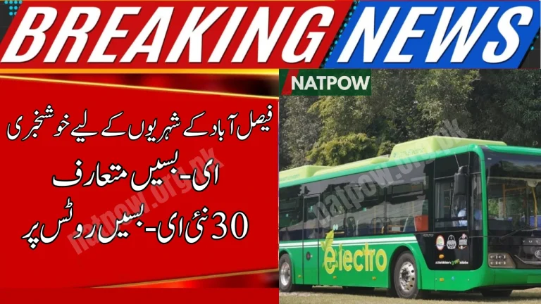 Faisalabad Electric Buses: 30 E-Buses Operating Across 7 Routes