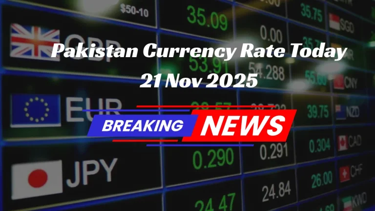 Pakistan Currency Rate Today 21 Nov 2025: USD, Euro, GBP, Riyal Updated Prices