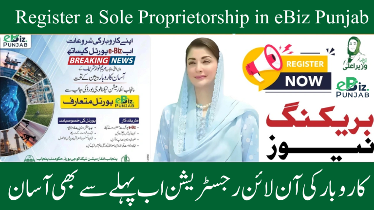 Establish Your Sole Proprietorship in eBiz Punjab 2025: A Comprehensive Online Manual